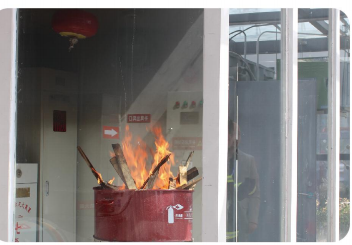 干粉灭火系统实景灭火