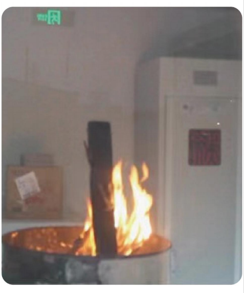 气体灭火系统实景灭火