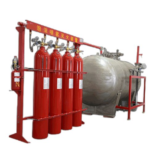 泡沫灭火系统实景灭火